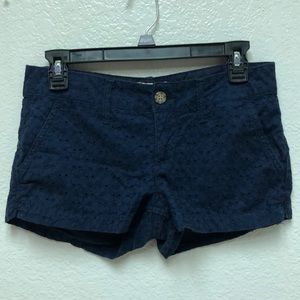 Navy blue lace shorts